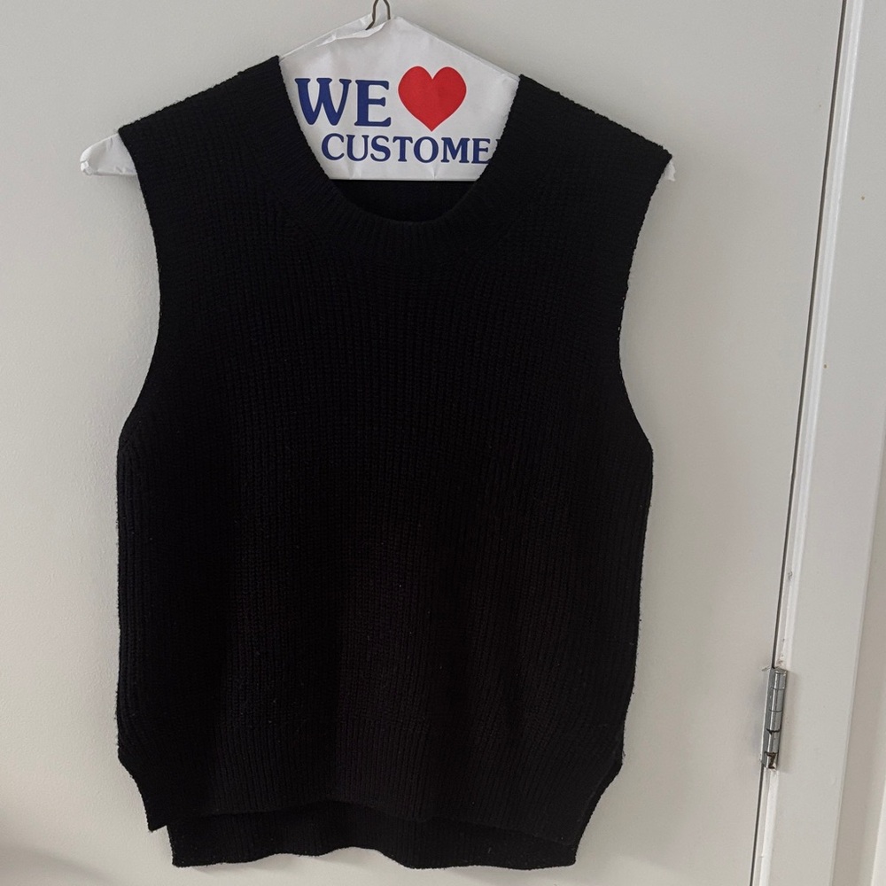 SHEIN Tan Cable Knit Sleeveless Sweater